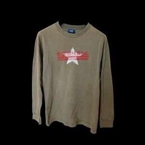 Vintage Y2K Ezekiel Mens Long Sleeve Shirt Medium Skate Streetwear Grunge Tee